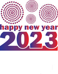 Happy New Year 2023 modern Logo graphic elements