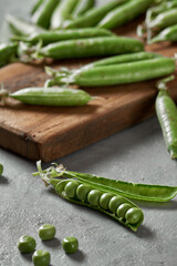 green bean of vegetables pod of sweet peas fresh organic. Healthy food, vegan and vegan food, raw food and super detox, bean protein.