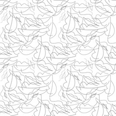 Seamless pattern with male lips