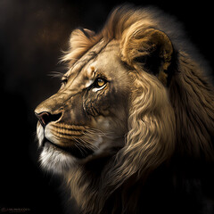 Naklejka premium portrait of a lion