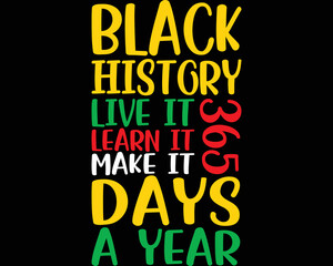 Black History Month T-shirt Design Bundles in Illustration. EPS-10.