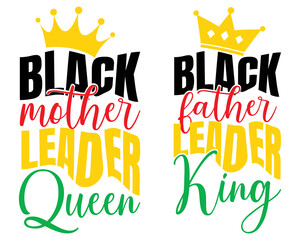 Black History Month T-shirt Design Bundles in Illustration. EPS-10.