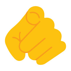 Index Pointing at the Viewer vector icon. Isolated finger to you sign design.