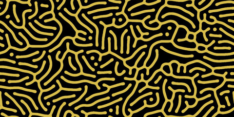 Abstract organic seamless vector pattern Simple flat black and white backdrop