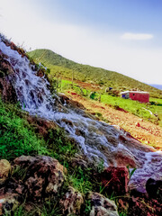 Water spring side of the country house