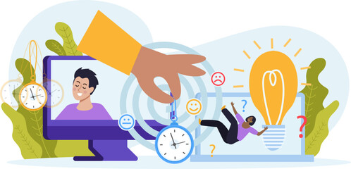 Hypnosis Therapy Flat Composition