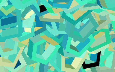 Light Green vector template in hexagonal style.