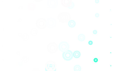 Light Green vector template with circles.
