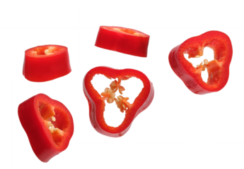 red hot chili pepper isolated on white