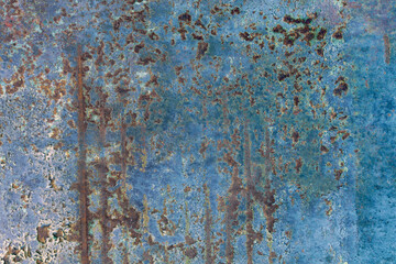 Rusty iron. The texture of the old rusty metal sheet. Closeup.