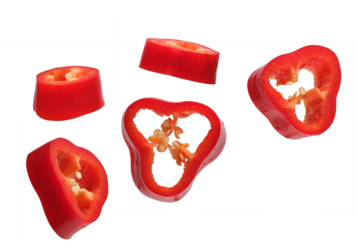 red hot chili pepper isolated on white