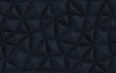 Fototapeta premium Black Abstract Polygonal Backgrond 3d rendered illustration.