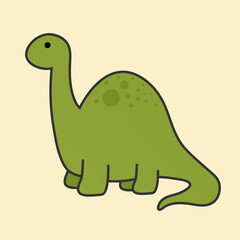 Naklejka premium Vector flat dinosaur