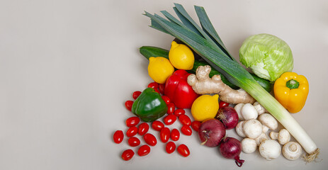 Juicy, fresh, tasty vegetables with useful vitamins