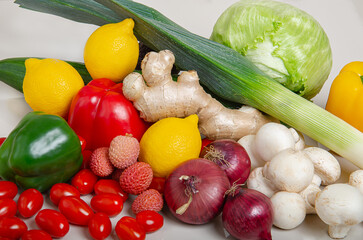 Juicy, fresh, tasty vegetables with useful vitamins