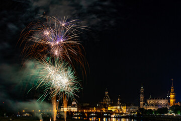 fireworks in the city