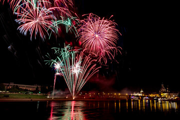 fireworks over the river