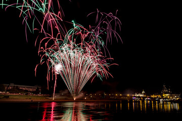 fireworks over the river