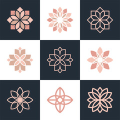 Flower Ornament Pattern Logo design inspiration