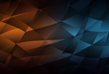 Fototapeta premium Dark Blue, Yellow vector gradient triangles pattern.