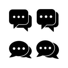 Chat icon vector for web and mobile app. speech bubble sign and symbol. comment icon. message