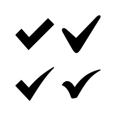 Check mark icon vector for web and mobile app. Tick mark sign and symbol