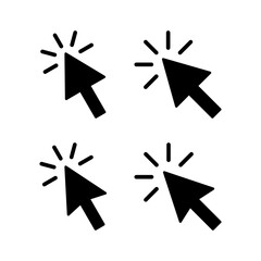 Click icon vector for web and mobile app. pointer arrow sign and symbol. cursor icon