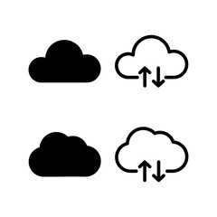 Cloud icon vector for web and mobile app. cloud sign and symbol