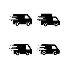 Delivery truck icon vector for web and mobile app. Delivery truck sign and symbol. Shipping fast delivery icon