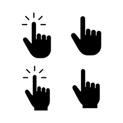 Hand cursor icon vector for web and mobile app. cursor sign and symbol. hand cursor icon clik