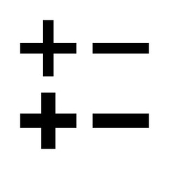 Plus and minus icon vector for web and mobile app. plus sign and symbol. add plus icon