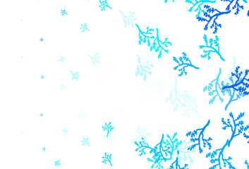 Light BLUE vector elegant pattern with sakura.