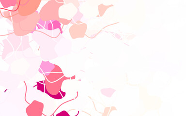 Light Pink vector pattern with random forms.