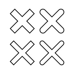 Obraz premium Close icon vector for web and mobile app. Delete sign and symbol. cross sign