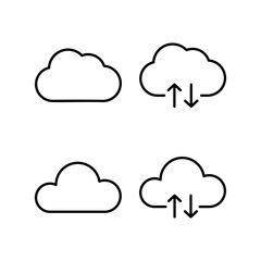 Cloud icon vector for web and mobile app. cloud sign and symbol