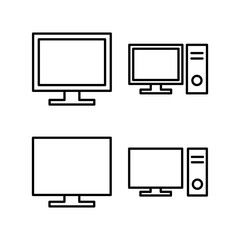 Computer icon vector for web and mobile app. computer monitor sign and symbol