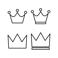 Crown icon vector for web and mobile app. crown sign and symbol