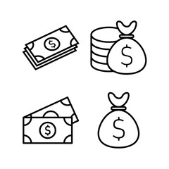 Money icon vector for web and mobile app. Money sign and symbol