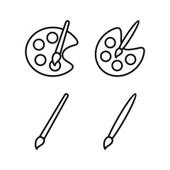 Paint icon vector for web and mobile app. paint brush sign and symbol. paint roller icon vector