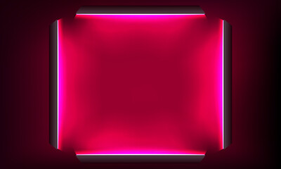 Obraz premium Abstract neon background. Lights line, luminous rays, neon magic sword. Motion shine pink.