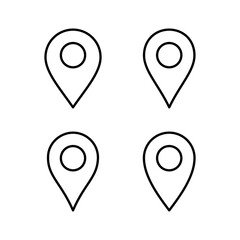 Pin icon vector for web and mobile app. Location sign and symbol. destination icon. map pin