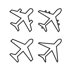 Plane icon vector for web and mobile app. Airplane sign and symbol. Flight transport symbol. Travel sign. aeroplane