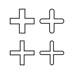 Plus Icon vector for web and mobile app. Add plus sign and symbol