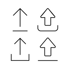 Upload icon vector for web and mobile app. load data sign and symbol