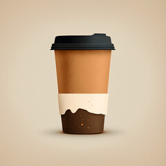 cup of coffee, vector illustration, illustration, coffee Cup minimalist design 