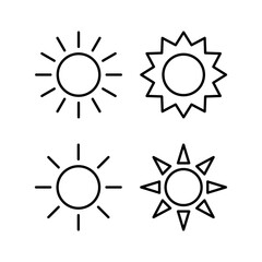 Sun icon vector for web and mobile app. Brightness sign and symbol.