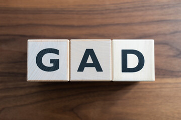 GAD(Generalized Anxiety Disorder) - obrazy, fototapety, plakaty