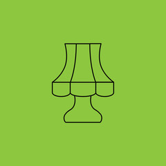 Lampshade icon isolated. Antique Concept - Vector 