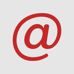 At sign icon in flat style, use for website mobile app presentation