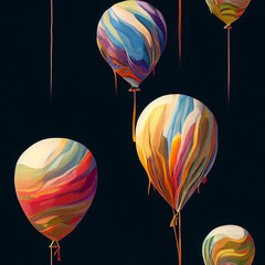 Obraz premium Balloons Tile AI Generated